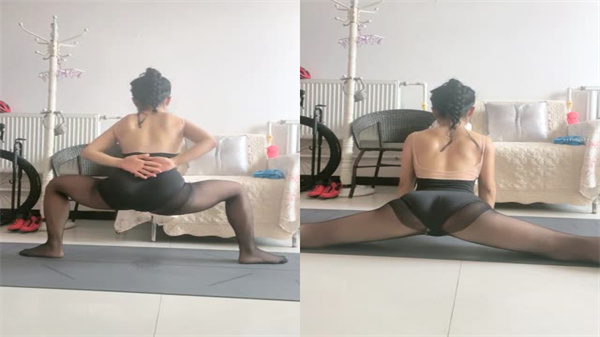 瑜伽教练永嘉被爆操，极品身材骚穴求内射，淫荡呻吟狂干到爽